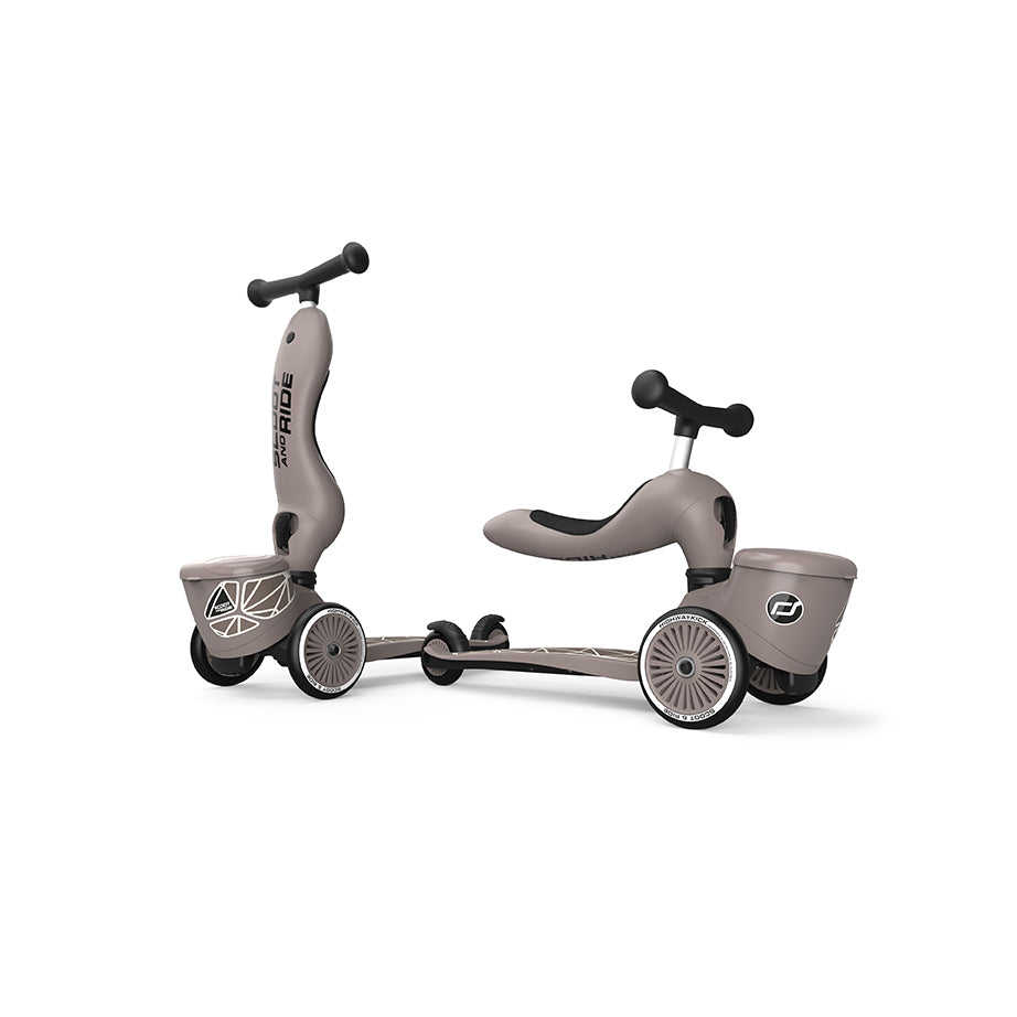 HighwayKick 1 Lifestyle Scooter and Ride On Toy Brown Lines