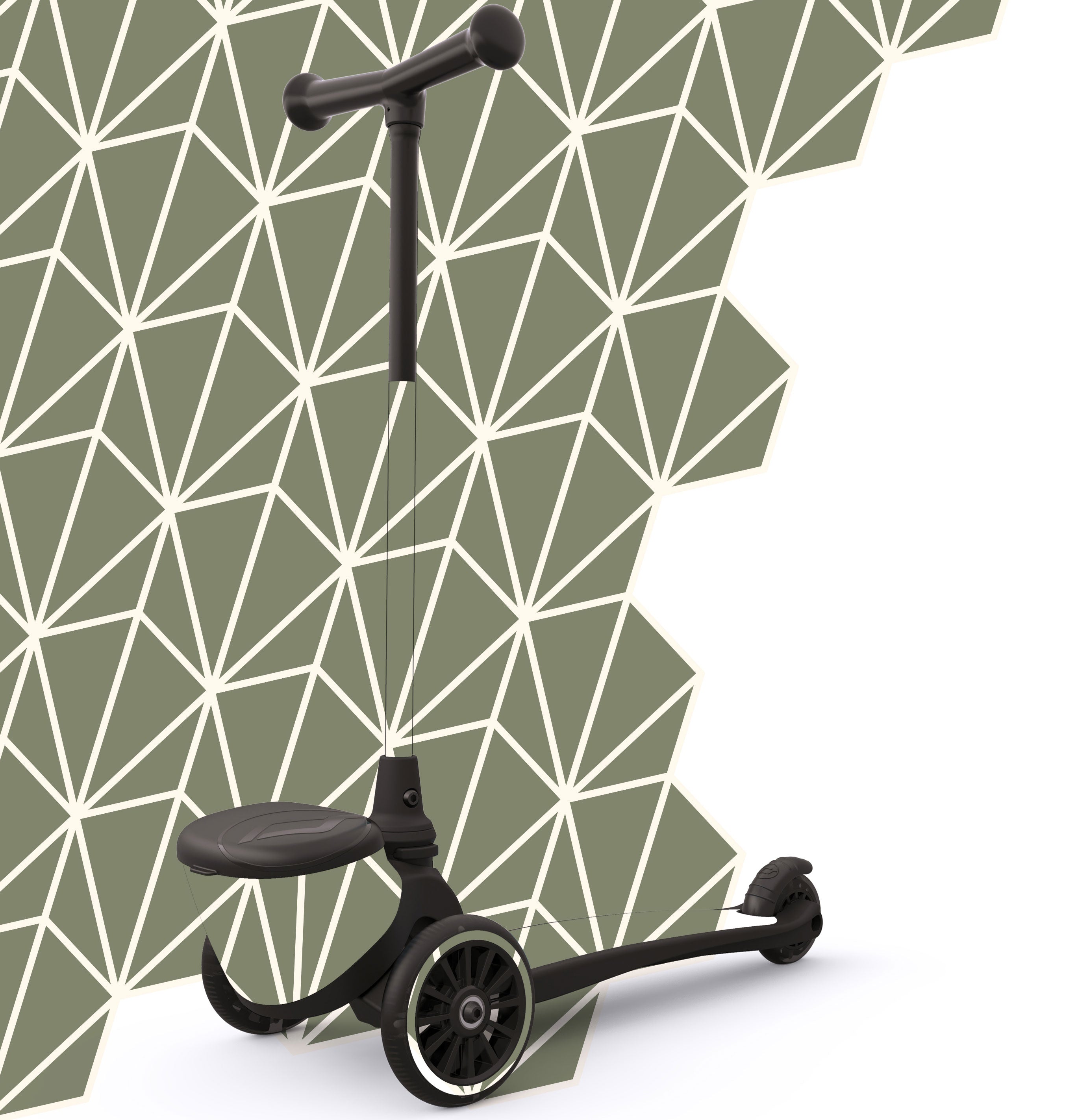 Highwaykick 2 Lifestyle Scooter Green Lines image 5