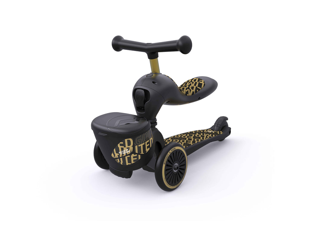 HighwayKick 1 Lifestyle Scooter and Ride On Toy Black Golden