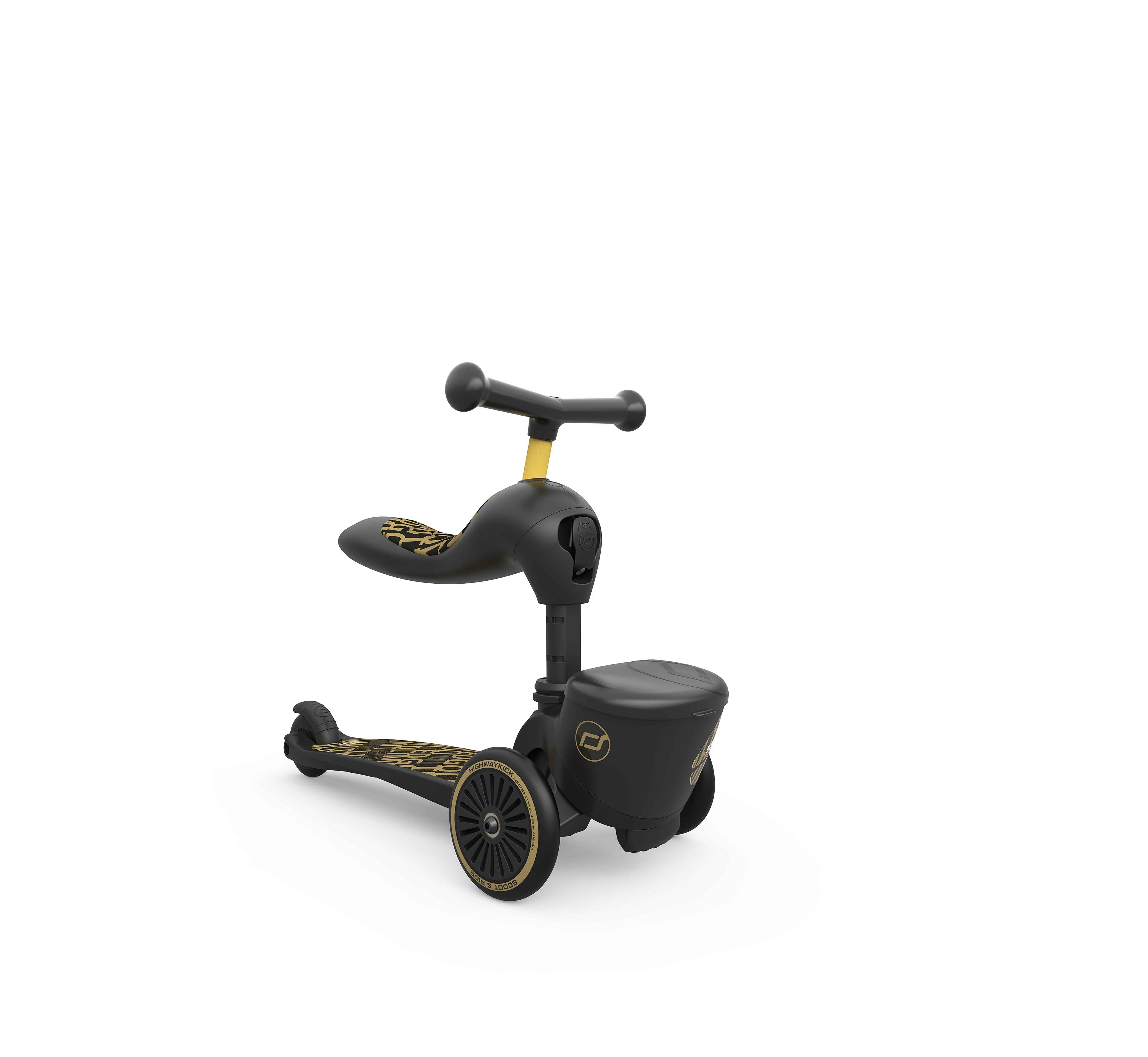 HighwayKick 1 Lifestyle Scooter and Ride On Toy Black Golden
