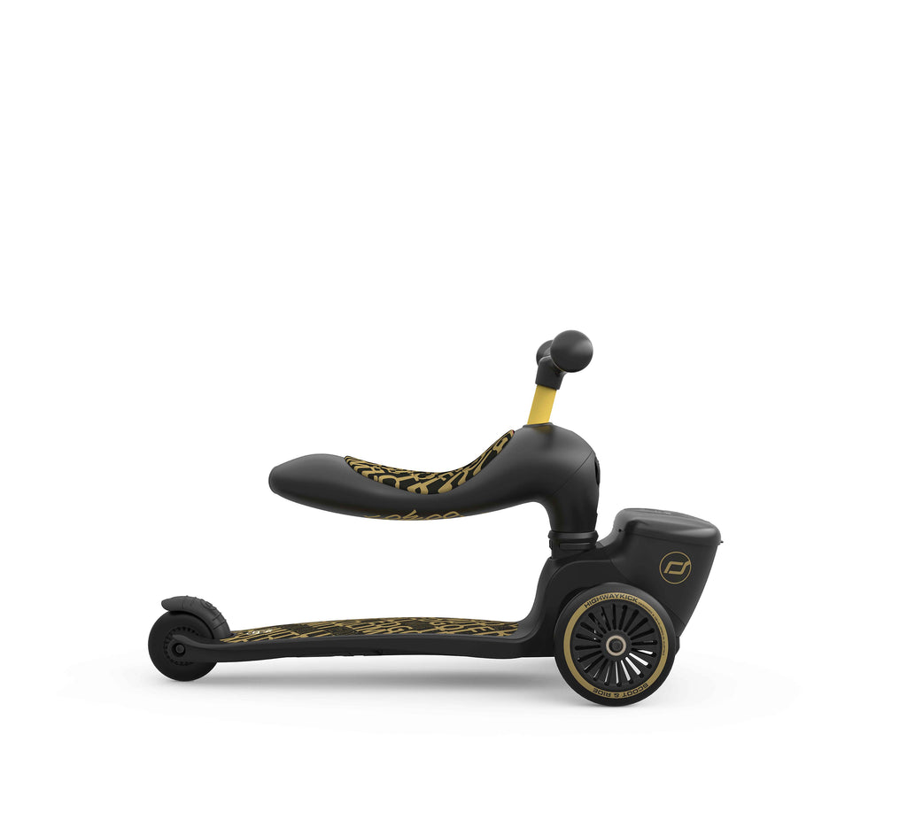 HighwayKick 1 Lifestyle Scooter and Ride On Toy Black Golden