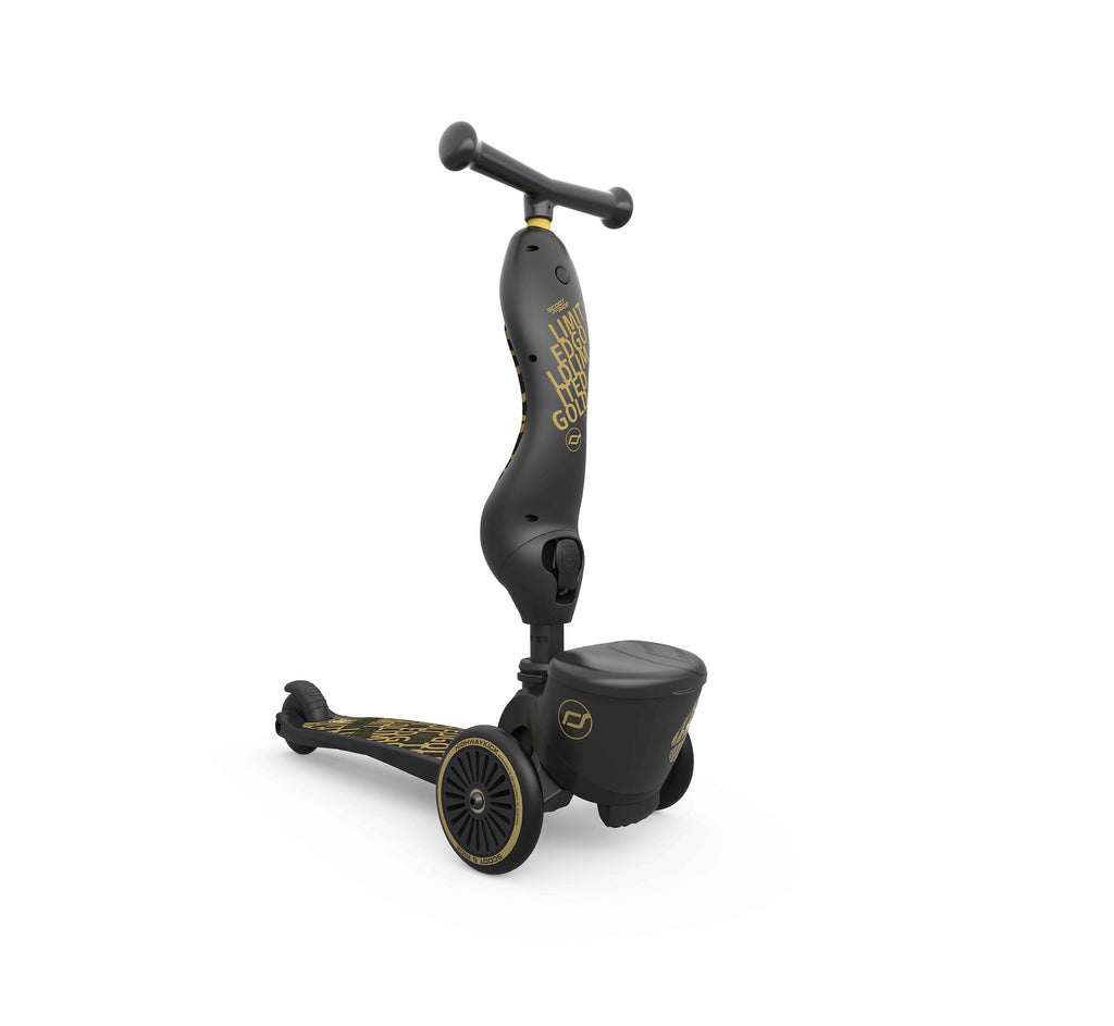 HighwayKick 1 Lifestyle Scooter and Ride On Toy Black Golden