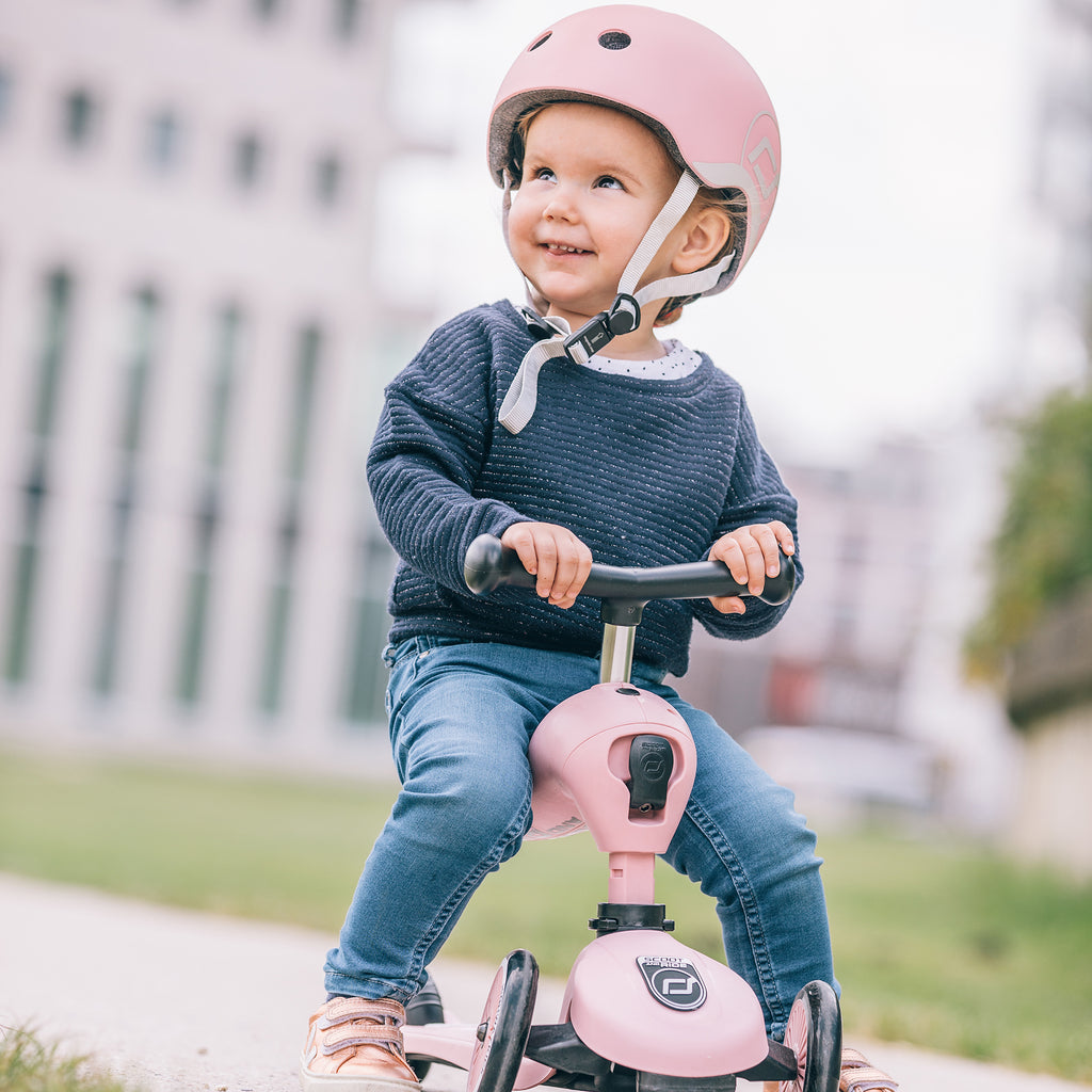 babies r us bike helmet Scoot & Ride Toddler Kids Bike and Scooter Helmet with LED Light, XXS, Rose